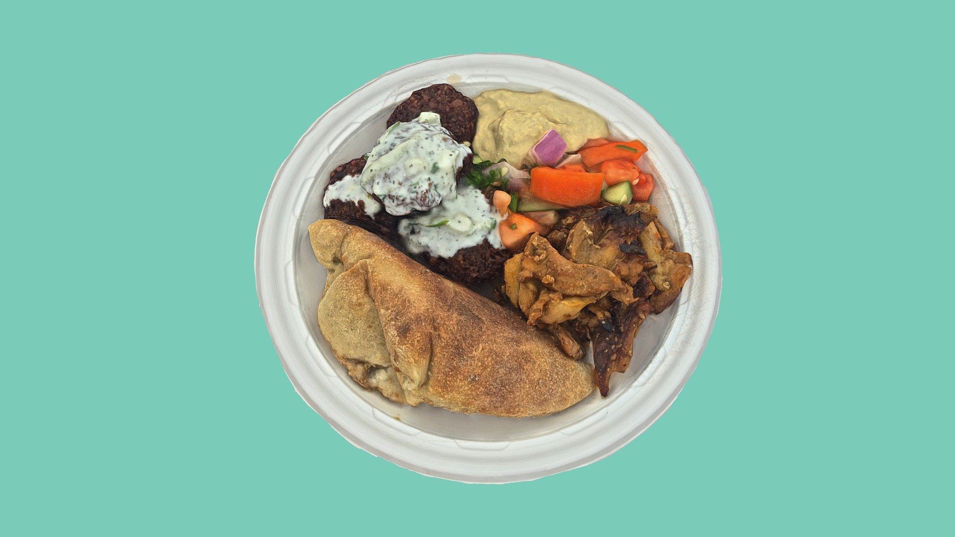 Our Friday team lunch at the office. 

From 50 pictures shot with an iPhone 6. Processed with Recap360. Edited in Blender 3d model