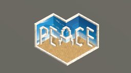 regolo54_peace_003 landscape, text, field, b3d, geometric, marble, peace, isometric, letters, lettering, wheat, mathematical-art, blender, nowar, impossible-shape, stopwar