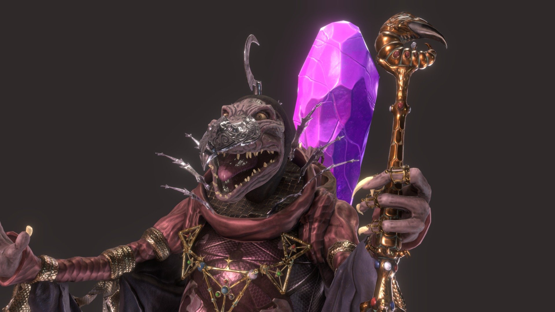 SkekSo from the Dark Crystal Series, produced for the 3D Game Art Masters at Teesside University - Skeksis - 3D model by RMckieCoils (@PXLbug) 3d model