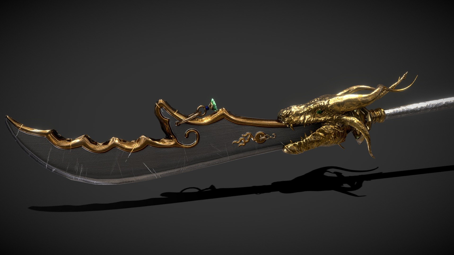 Updated guandao model that I made earlier this year, done a bit of retexturing and reduced the polycount - Guandao - 3D model by Heather_3D 3d model