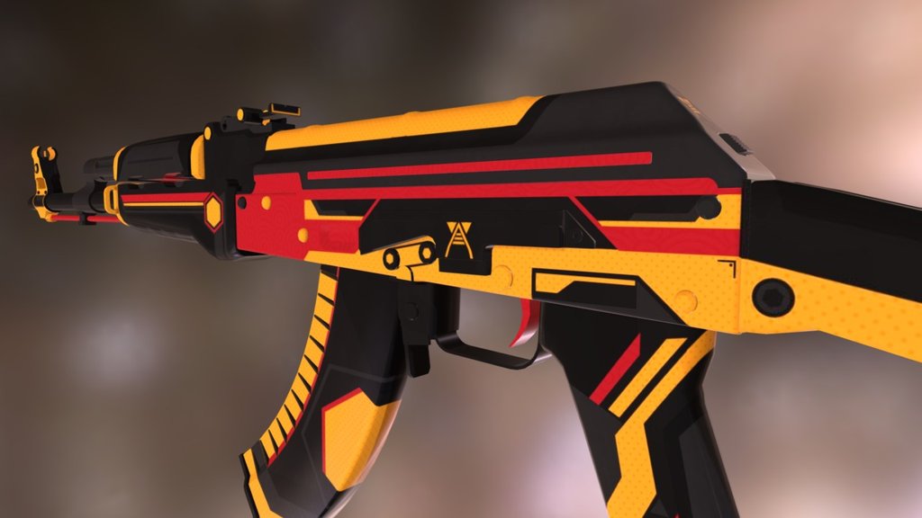 new version, for cs:go - AK47 | Dramcore redux 3 - 3D model by KΛNTUZΛ (@bymerpro) 3d model