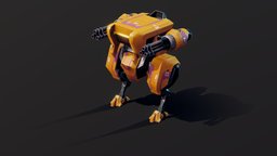 Rob05 biped, chicken, gamereadyasset, low-poly, lowpoly, scifi, sci-fi, gameasset, animal, robot, gameready