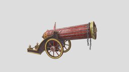 Circus cannon horror clown, circus, creepy, props, cannon, carnival, horrorgame, substancepainter, substance, blender, horror