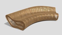Curved Bench Parametric landscape, wooden, bench, garden, furniture, parametric, parametric-geometry, parametric-design, parametricarchitecture, architecture, parametricism