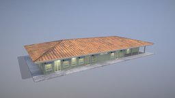 MilitaryBase_PortoVelho_House_01 tower, room, plant, base, gate, storage, power, brazil, control, airplane, porto, exterior, block, garage, international, security, road, entrance, shed, airport, barn, hospital, manufacture, aircraft, hangar, station, barracks, works, terminal, checkpoint, velho, teletrap, low-poly, military, house, building, factory, shop