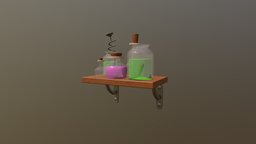 Lab Potions autodesk, lab, laboratory, retopology, chemical, chemistry, beaker, uvmap, potions, substancepainter, substance, modeling, texturing, glass, lowpoly, maya2018