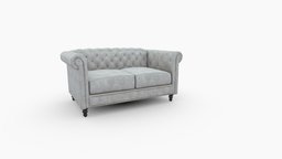 310358 SOFA 2 PUESTOS CHESTER CUERO SIN PRANNA G sofa, antique, sin, look, pu, chester, negro, cuero, substancepainter, substance, sofa2puestos, pranna