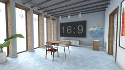 G0023 VR Virtual Reality Classroom room, world, modern, school, children, board, learning, vr, classroom, showcase, presentation, virtualreality, online, zoom, youtube, web, call, software, pupil, corona, pandemic, studying, virtual-reality, conversation, distance, 3d, model, sketchfab, video, download, space, coronavirus, covid-19