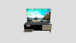 Wooden_tv_shelf wooden, furniture, furniture3d, furnituredesign, tvstand, lookdev, blender