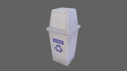 Low Poly Bin trash, bin, box