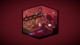 Otaku habitat room, bedroom, bleach, ichigo, pink, nana, manga, naruto, isometric, poster, kuroko, fairytale, hellokitty, lavalamp, deku, interior-design, deathnote, led-lighting, mangaanime, isometric-room, bakugo, manga_character, 3d, blender, anime, interior, onepiece, yaoi, chainsaw-man, yourname