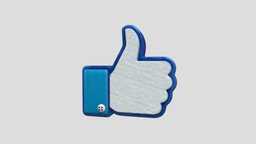 Like anatomy, symbol, like, sign, facebook, gesture, emoji, reaction, thumbsup, character, cartoon, stylized, hand, thumbs-up