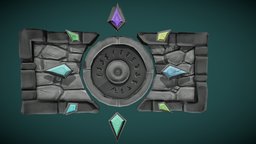 Magic Wall gate, power, study, animation, fantasy, magic, wall