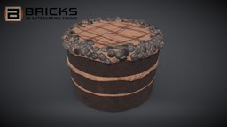 ChocolateGateau gamereadyasset, 3dgameasset, bricks3dstudio, vietnam3dartoutsource, chocolategateau, chocolategateau3dmodel, chocolategateau3dasset, chocolategateaugameready, gamereadychocolategateau
