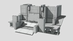 q4dm quake, map, scifi, hardsurface, modular, industrial, q4dm