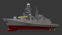 Fregat Begamini Class france, class, warship, carlo, italia, naval, indonesia, destroyer, tni, fregat, kri, pal, melara, weapon, sketchup, 3d, sketchfab, fremm, kapal_perang, bergamini, otobreda, fincantieri