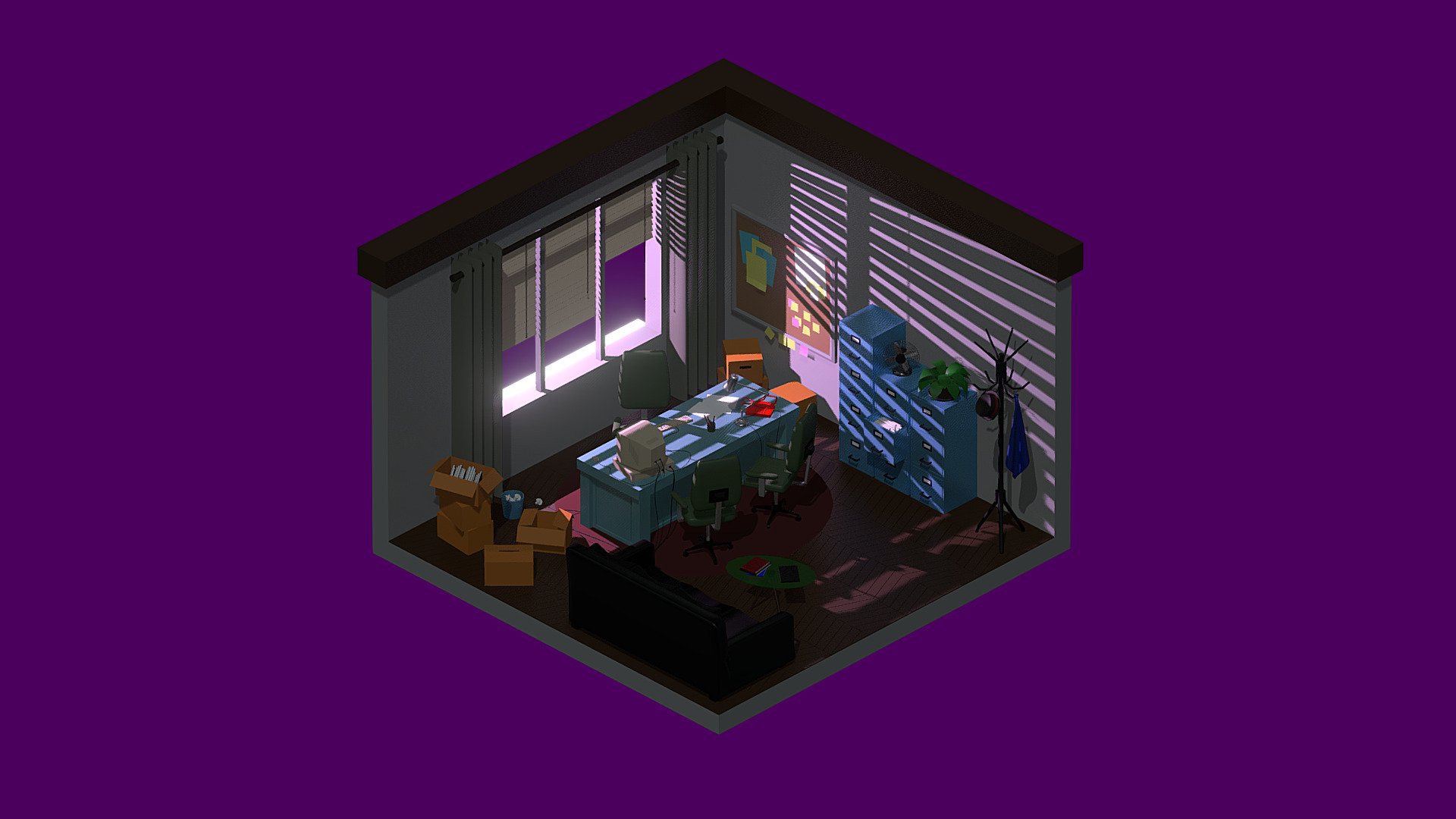 Retro office starter pack,
i just love the phone on the desk, wish i can find one for MY desk!

hope you &lsquo;ll like that one! - Low Poly Retro Office Set - Buy Royalty Free 3D model by gabstock 3d model