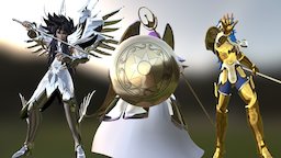 Athena, Hades, Poseidón (SAINT SEIYA) ps3, juego, saga, poseidon, saintseiya, athena, saint-seiya, hades, dioses, game, anime