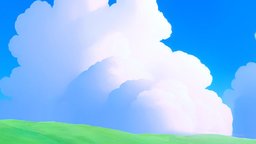 6k Stylized Cloudy Skybox 004 scene, green, sky, grass, 360, clouds, level, sunny, map, panorama, leveldesign, casual, dreamy, 6k, wallpaper, skybox, cloudy, cubemap, cartoon, design, stylized, blue, anime, environment, noai, createdwithai