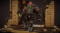 EPISODE steampunk, diorama, charter, lowpoly