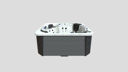 Monaco 1 Lounger bathroom, bath, ar, bathtub, water, health, jacuzzi, comfort, spa, wellness, relaxation, hydromassage, hot-tub, vto, architecture, 3d, design, electrcity, hottubs