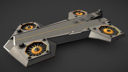 Flying aircraft carrier flying, airplane, future, unreal, carrier, aviation, aircraft, turrets, helicarrier, military-vehicle, defence-system, flying-vehicle, weapon, unity, pbr, lowpoly, military, sci-fi, plane, ship, textured, navy