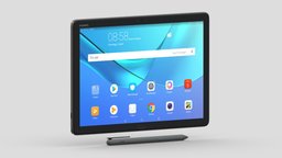 Huawei MediaPad M5 lite office, computer, device, pc, laptop, tablet, smart, electronics, equipment, headphone, audio, mockup, smartphone, cellular, android, ios, phone, realistic, cellphone, cheap, earphones, mock-up, render, mobile, home, screen