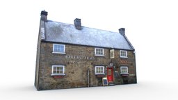Old English Pub london, brick, restaurant, pub, england, old, facade, english, 3d, house, city, building, textured
