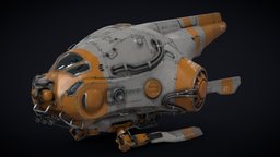 Submarine mech, vehicle, scifi, sci-fi, submarine