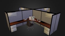 Office Cubicle office, work, desk, cubicle, chair