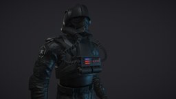 Imperial V-Wing Pilot trooper, empire, clone, starfighter, pilot, imperial, republic, galactic, low-poly-model, low-poly, pbr, scifi, helmet, starwars, sci-fi, ship, human, wing, clone-trooper, galactic-empire