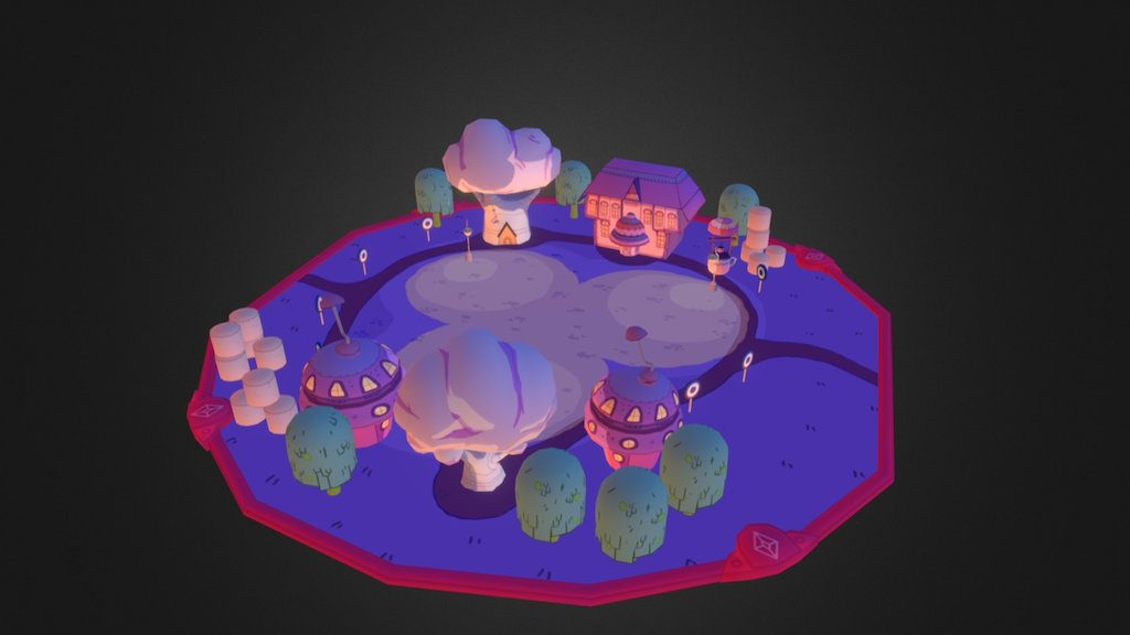 Candy Kingdom gameboard done for Adventure Time: Card Wars Kingdom mobile game