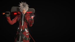 Ragna game-art, blazblue, 3dcharacter, anime3d, animecharacter, ragna, manga_character, gamecharacter