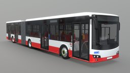 Articulated City Bus II gen [Full Interior] lift, modern, vehicles, transportation, communication, urban, bus, volvo, hybrid, high-poly, mercedes, scania, autobus, solaris, articulated, citybus, design, man, car, city, interior, highpoly, lowfloor, noai