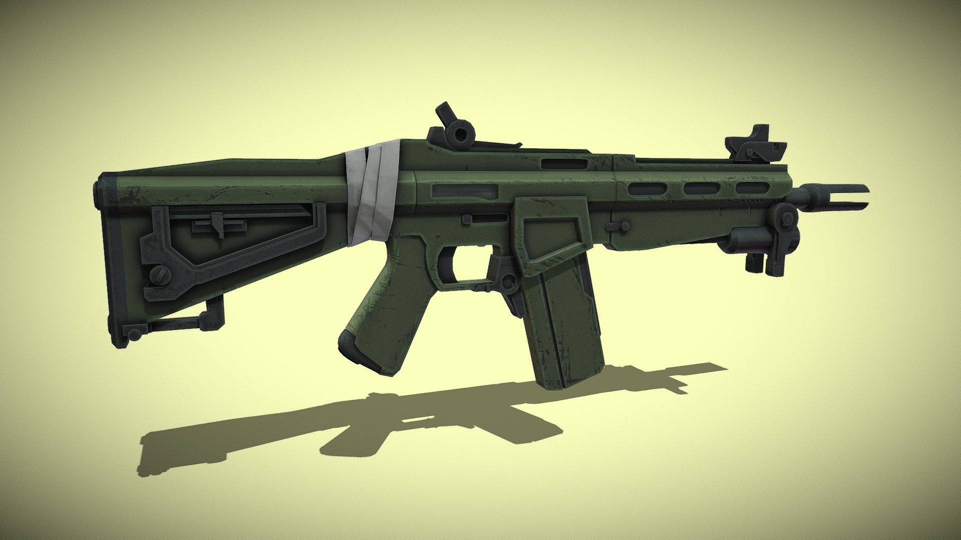 An assault rifle study, following this concept art: https://www.artstation.com/marketplace/p/bXbb/scrap-weapon-concept-pack
Free to use.

See more: https://www.artstation.com/artwork/PeVmBy