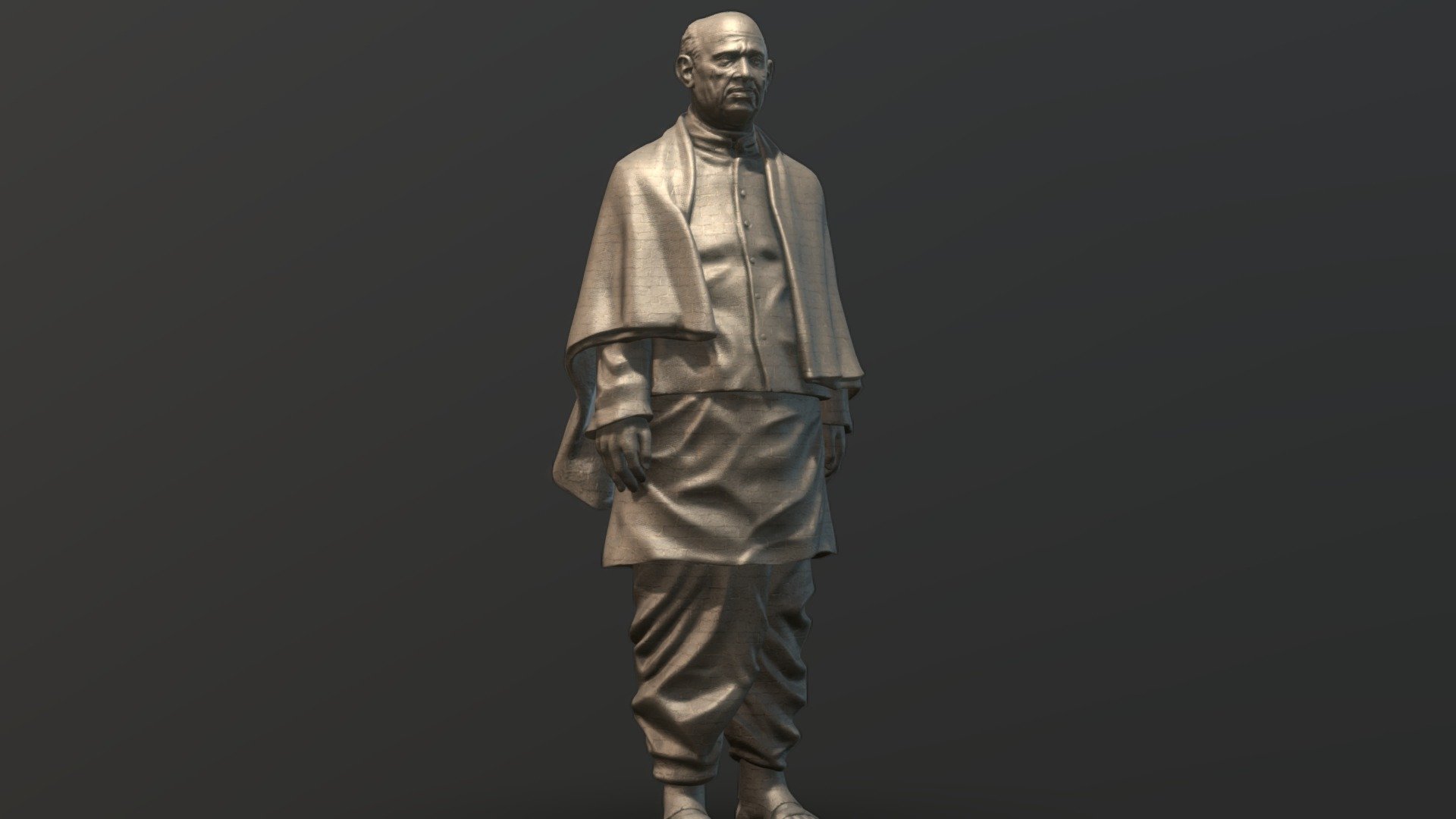 Based on the Statue of Unity. Made in Zbrush. 3d printable. All zbrush and photoshop files available. noai