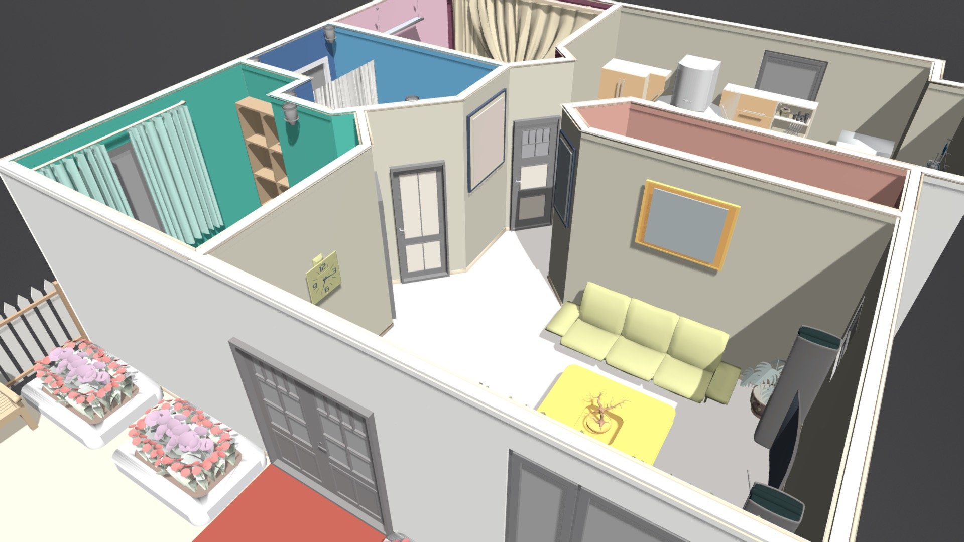 One of the dream house a person wants. The personal project 3d models for home contiues. This time its @ bedroom
