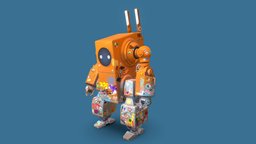 Robo Rabbit V3 bunny, mech, urban, graffiti, decay, robot