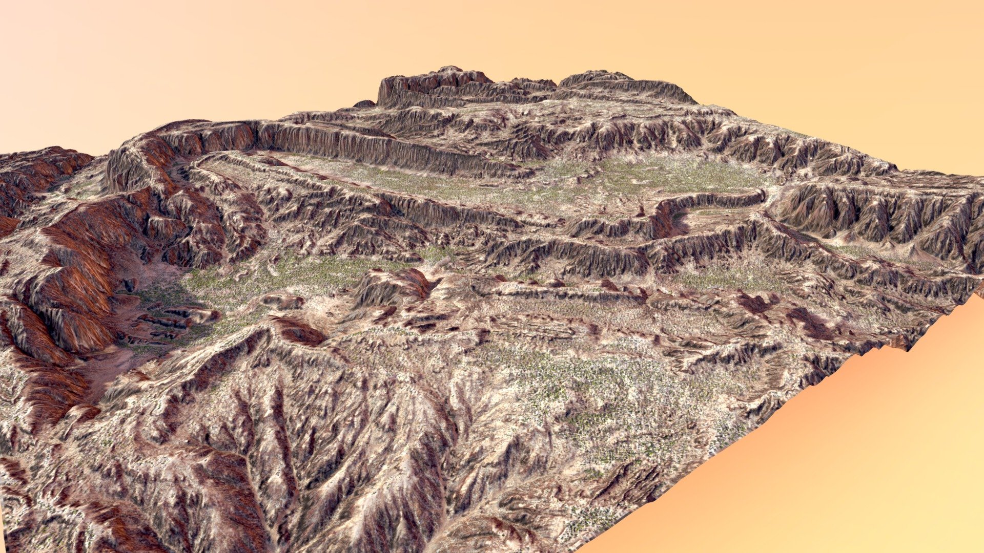 Another quick Gaea landscape session :) Arid winding canyons yo!