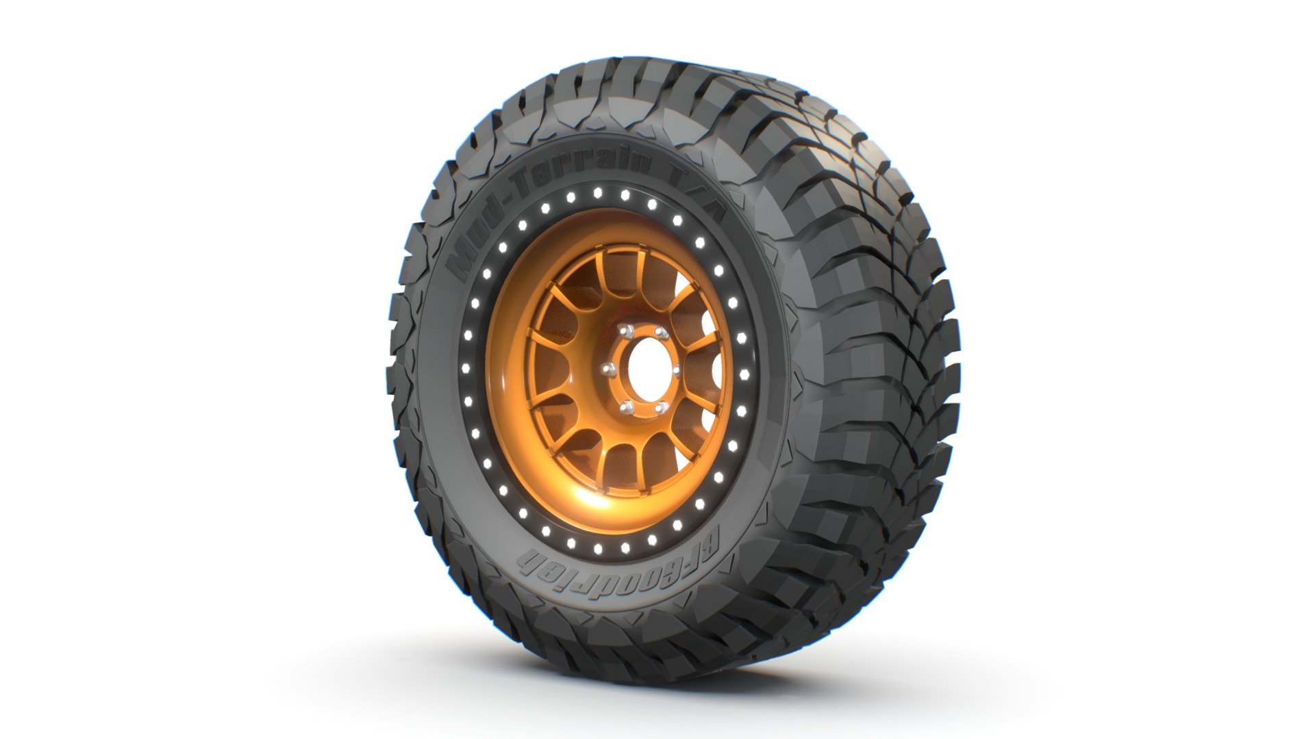 Offroad SUV wheel with BFGoodrich Mud-terrain Tire




Model with Blender 3.2

Cycles Render Engine used

Also usable with EEVEE render Engine

PBR Materials

No Textures

Can easily Edit the Materials

Clean Model

Suitable for




Any kind of SUVs with 6 studs

Just Download and use&hellip;

Thank You.