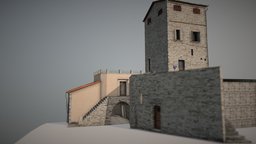 Cityscene - 1DAE - 3D Low Poly - Hotel_Square cityscene, photoshop, 3dsmax, 3dsmaxpublisher