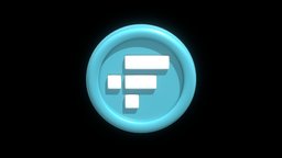 FTX Token or FTT Crypto Coin with cartoon style coin, money, bitcoin, token, currency, crypto, illustration, exchange, futures, metaverse, ftt, cryptocurrency, blockchain, nft, cartoon, 3d, technology, modelling, ftx