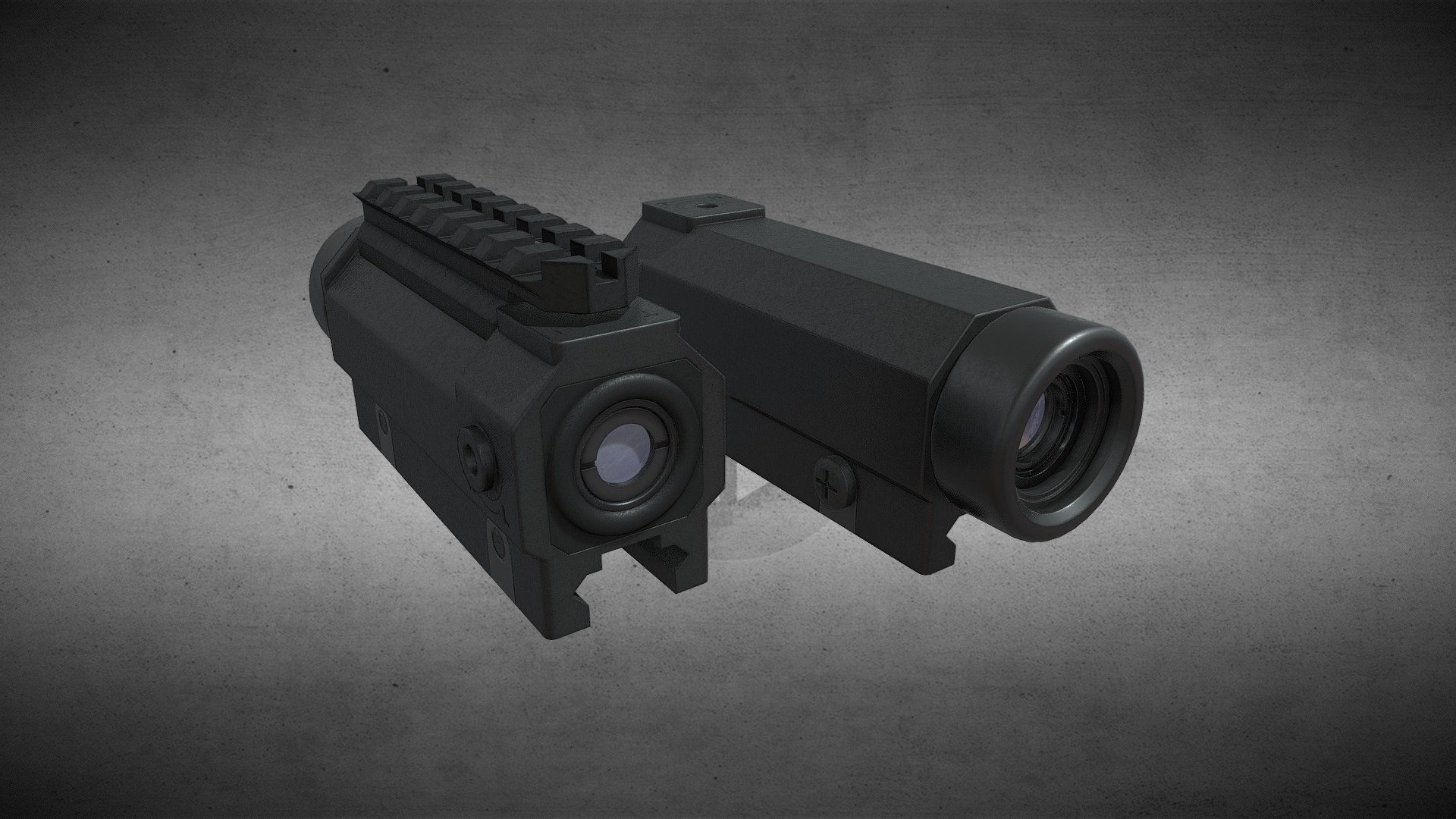 The G36's magnified rifle scope originally integrated in the HKV Carryhandle Unit as MIL-STD-1913 &ldquo;Picatinny