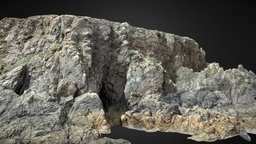 Big Coastal Cliff Scan B drone, formation, line, coast, mountain, big, huge, ocean, cliff, bay, beach, scanned, models, large, shore, various, photoscan, photogrammetry, 3d, scan, stone, rock, sea, noai