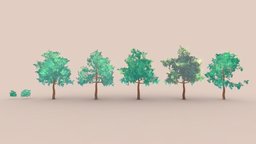 Anime Trees And Bushes (Handpainted) trees, tree, forest, toon, hill, mountain, spring, leaf, ghibli, 2d, chinese, nature, bush, nextlevel, autumn, bushes, 3dto2d, ghibli-studio, handpainted, cartoon, hand-painted, stylized, leaves, anime, japanese, realanime, noai