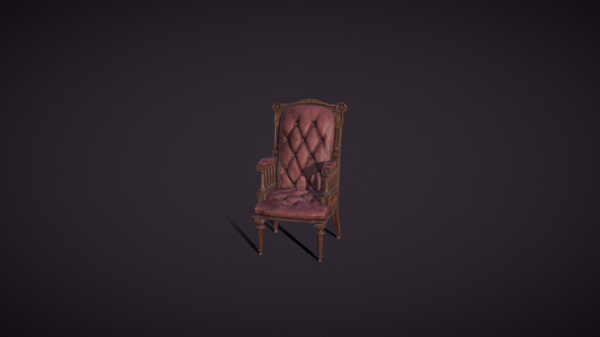 PBR Red leather chair with 2k textures. 

4k textures will be added in the future. This mesh is also included in the chair and sofa set on my store.