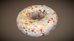 Doughnut Plant Carrot Cake Donut cake, sugar, snack, delicious, donut, sweet, dessert, sweets, doughnut, sugary