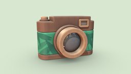 Cute Camera - Tropical Variant cute, chibi, stylised, chunky, cartoom, substancepainter, substance, stylized, noai