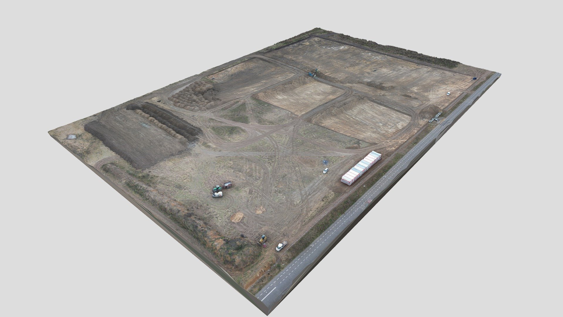 Construction excavation. The first stage of construction of a production hall. 
Model 3D created in RealityCapture by Capturing Reality from 1381 images - Dij mini 3 pro.
