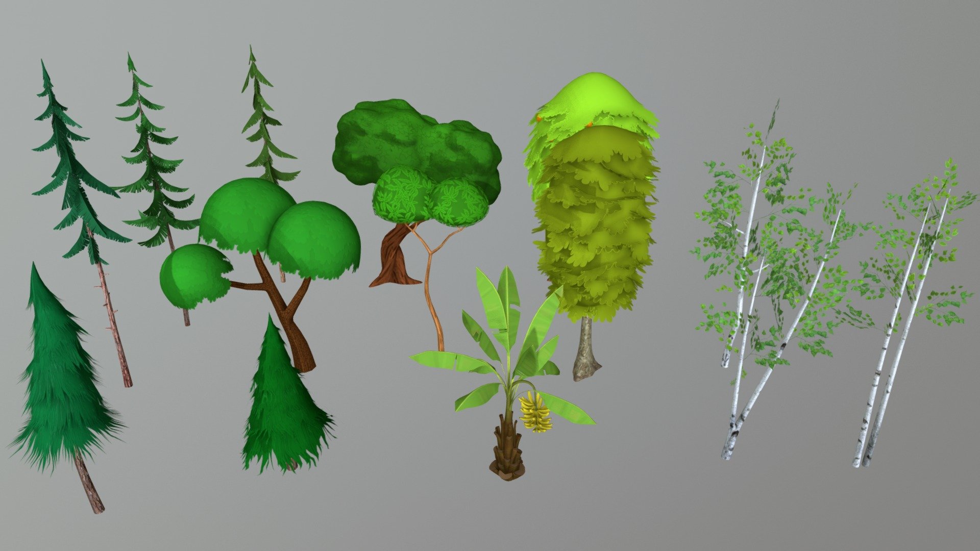 set of cartoon trees created for -link removed-